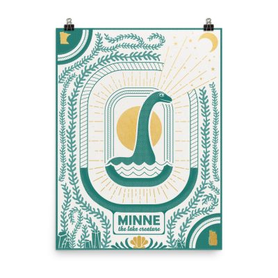 Minne the Lake Creature – poster by Monica Helland