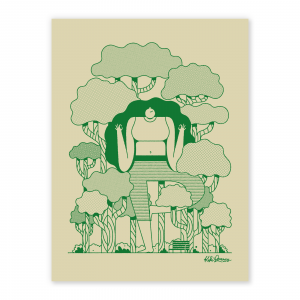 Yoga in the Park – poster by Kyle Loaney