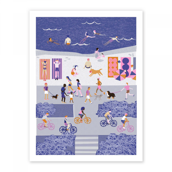32nd Street Beach – poster by Anh Tran