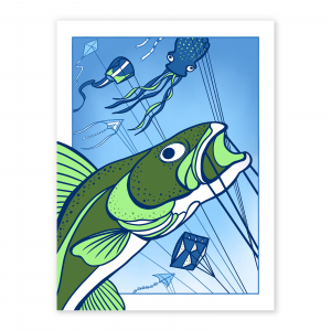 Kite Fishing poster by Melissa Sisk