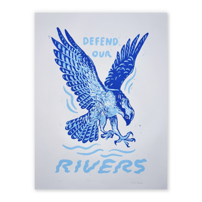 Defend our Rivers poster by Violeta Rotstein
